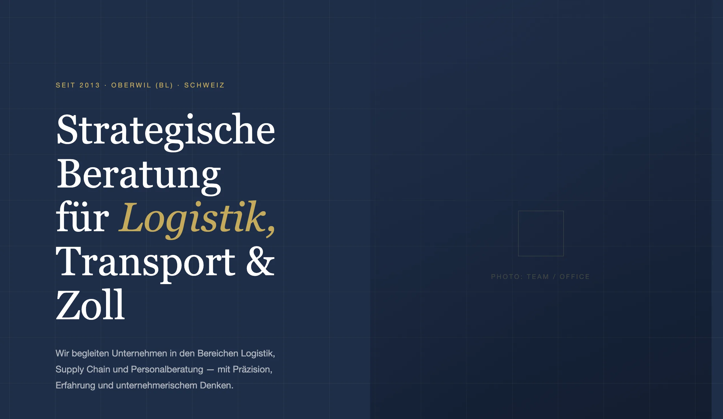Swiss Logistics Company, in uitvoering
